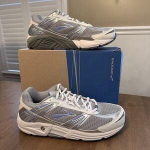 Brooks Addiction 8 Shoes Womens Size 11.5 Silver Running Control Wide D Mesh